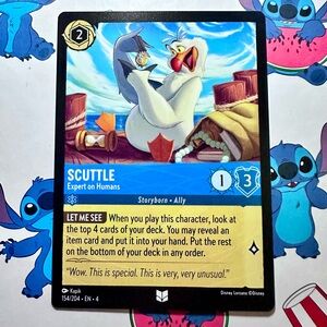 scuttle 154/204 [little mermaid] - uncommon — disney lorcana: ursula’s return